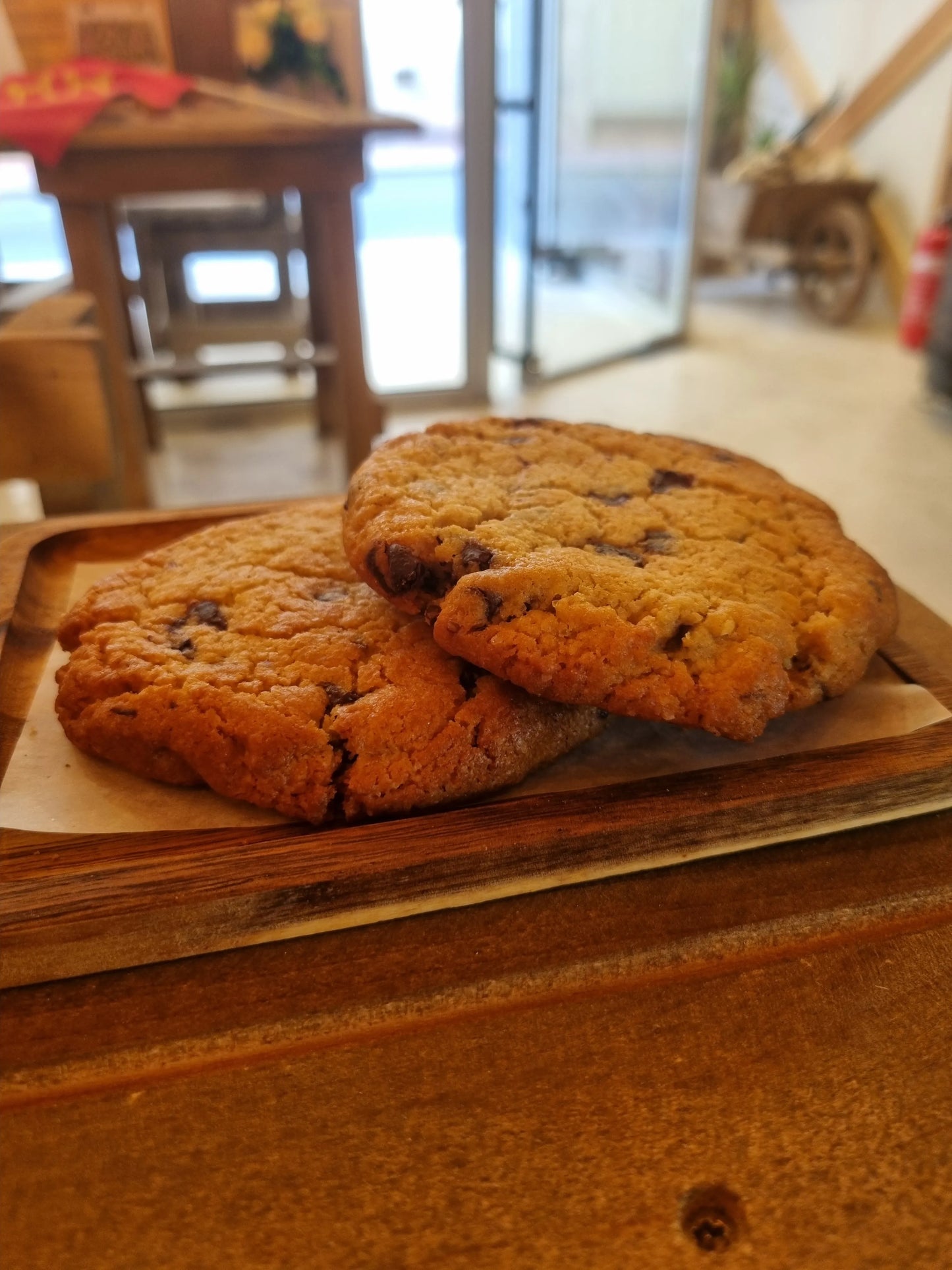 Galleta con chocolate con leche